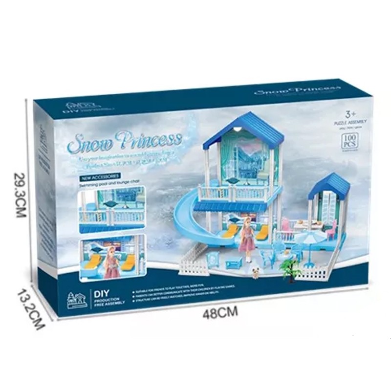 Snow Princess House - Dollhouse 100 Pcs (556-10)