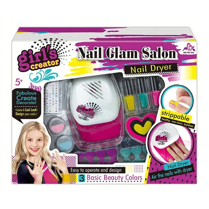 Crazy Girl Nail Glam Salon With Nail Dryer (18284A)