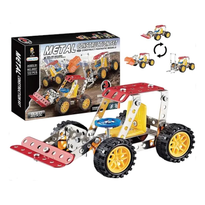 Metal Construction Set 122 Pcs 3 In 1 MEKANO  (KH165)