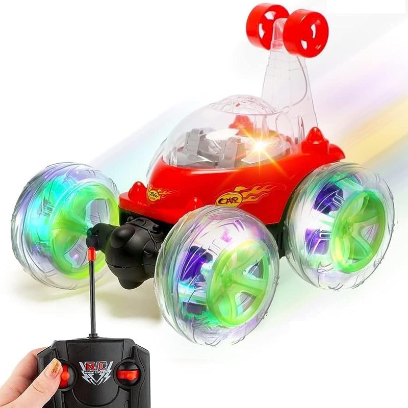 Remote Control 360 Carding Stunt Tipper - Rolling Twister with Colorful Lights (KN0708)