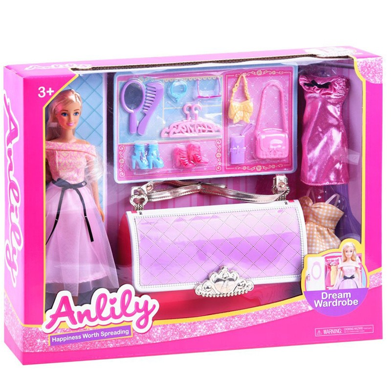 Anlily Doll With Accessories & Dream Wardrobe In A Bag (99046)
