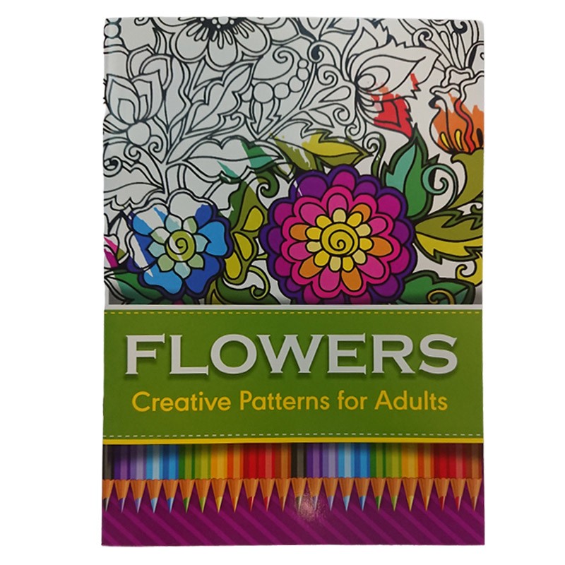 Coloring Book Creative Patterns For Adults 32 Pages A4  (Flowers)