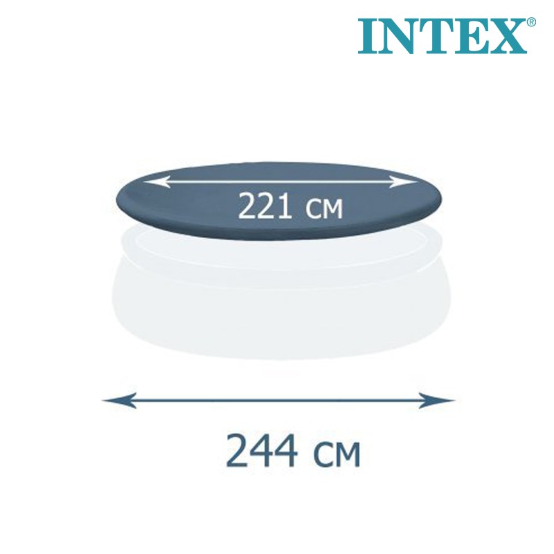 INTEX Round Pool Cover 2.21 m Fit For Inflatable Frame Pool 2.44m (28020)