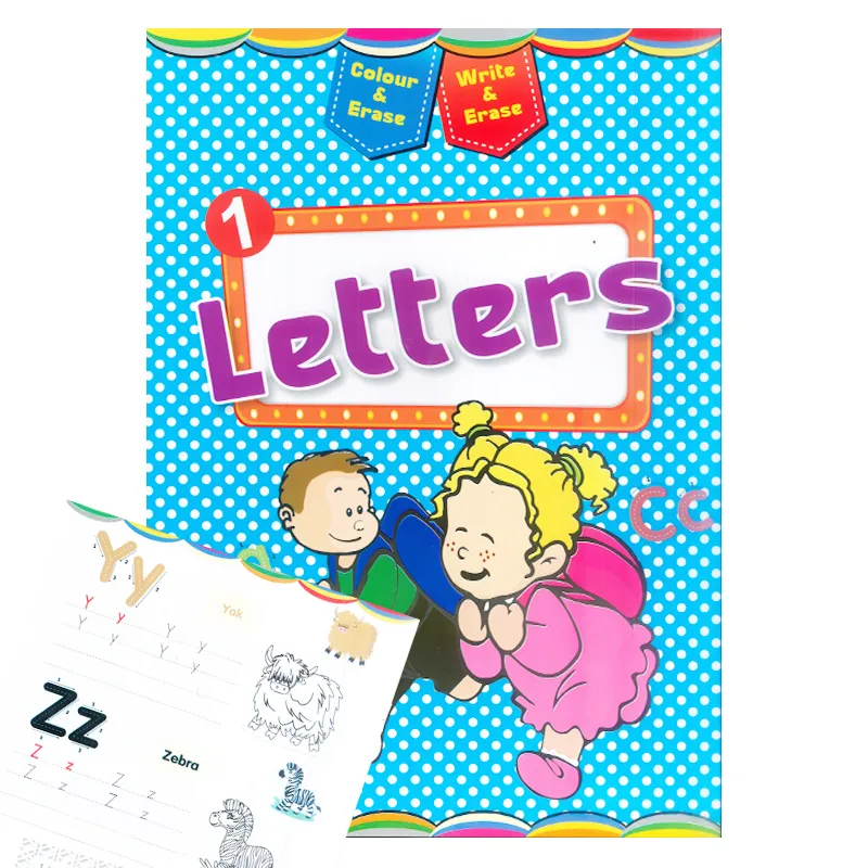 Erasable white book learning letters of animals with drawing animals ...