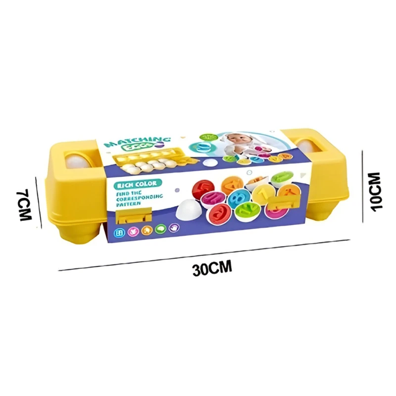 Matching Eggs for Toddlers – 12PCS Preschool Educational Toy for Color & Number Recognition, Sorting Skills, Easter Basket Stuffers, Ages 1-3