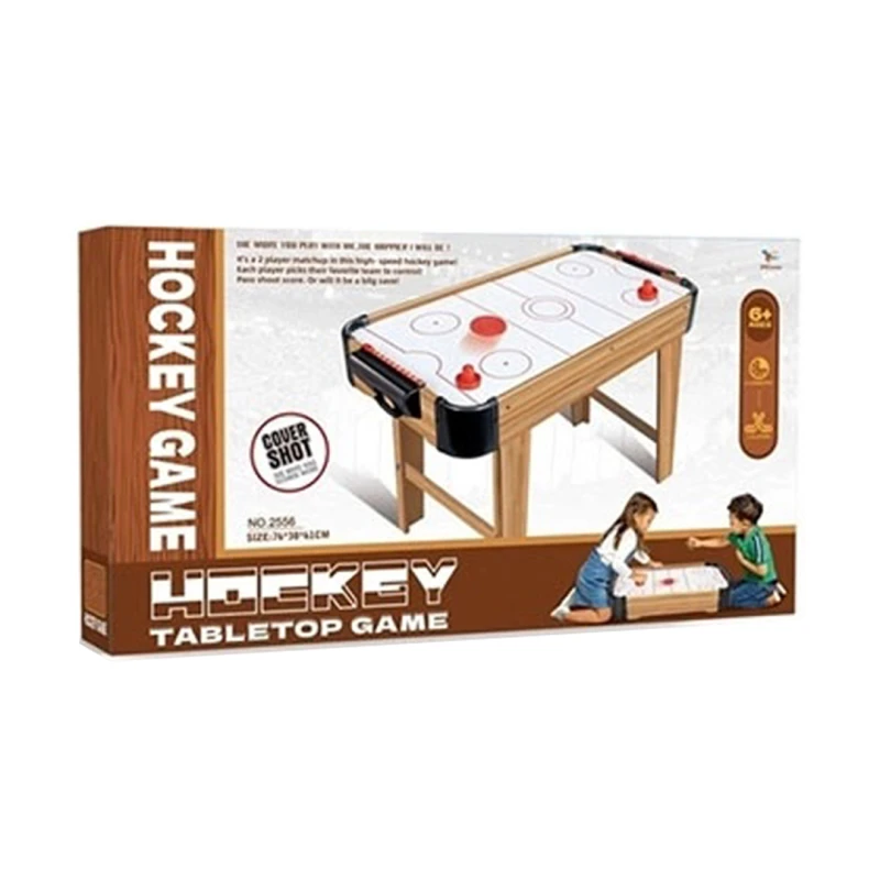 Wooden Air Hockey Table with Legs - 76 × 38 × 61 cm - Indoor Hockey Game for Family - Ages 6+