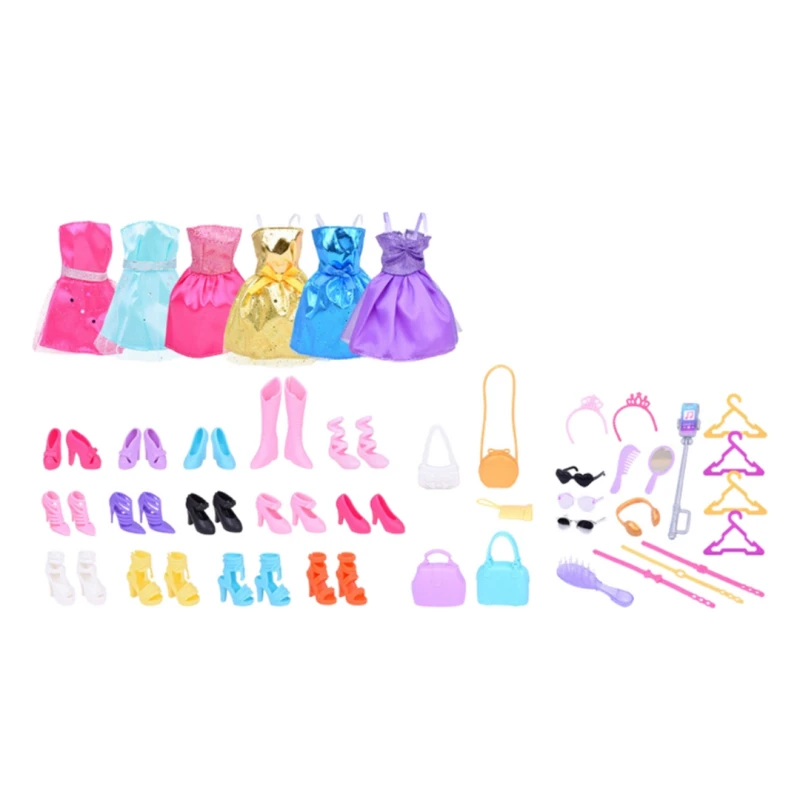 Anlily Fashion Doll (29 cm) with 9 Dresses, 13 Pairs of Shoes & Accessories – Dress-Up and Fashion Design Playset for Girls Ages 3+
