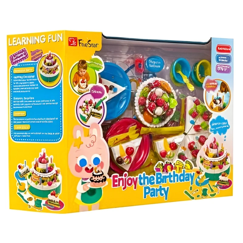 Large Birthday Cake – Sliceable and Decoratable with Lights and Music – Interactive and Educational for Children 3 Years and Up