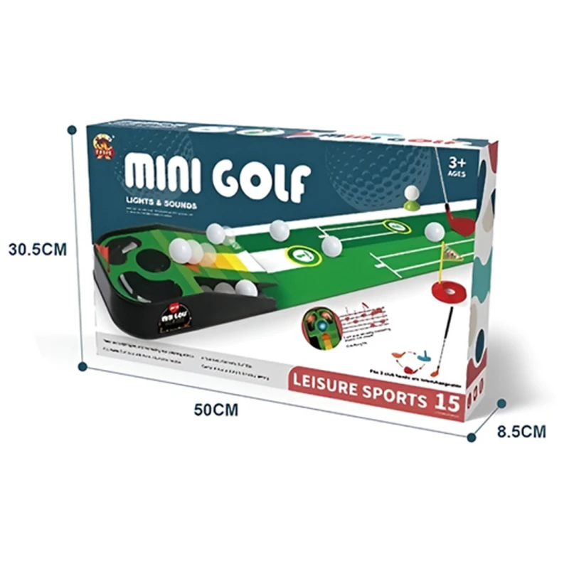 Mini Golf Set for Kids with Bright Lights and Fun Sounds - 25 Pieces with 15 Balls - For Ages 3+ and up