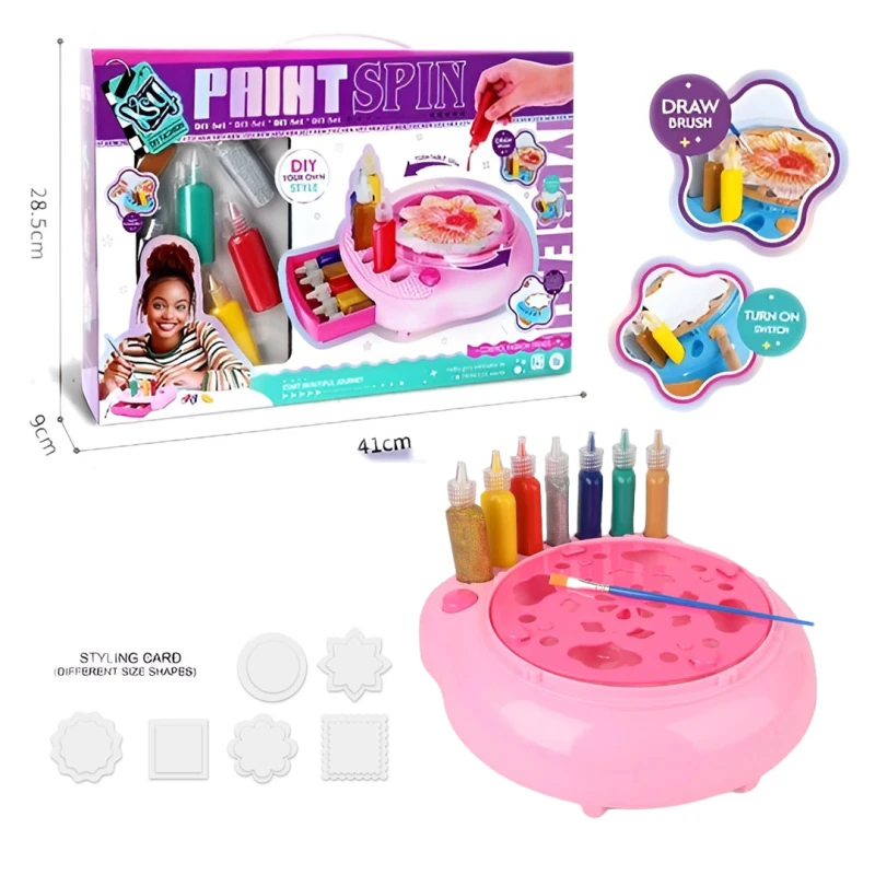Paint Spin Art Machine Kit for Girls, Arts & Crafts Set for Kids Ages 6+