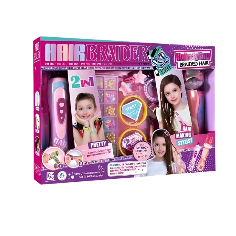 2 in 1 Hair Braiding & Decorating Kit for Girls Ages 6+