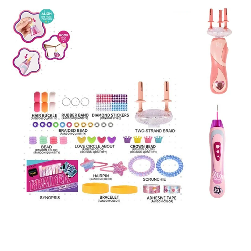 2 in 1 Hair Braiding & Decorating Kit for Girls Ages 6+