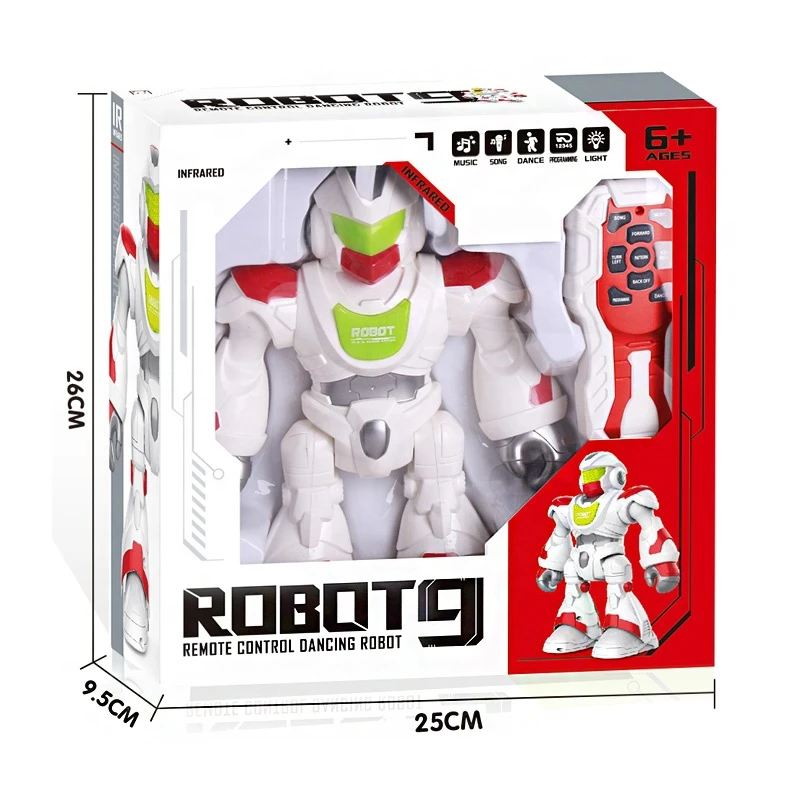 Intelligent Robot 9 Remote Control Dancing Robot with Light & Sound Battery Operated