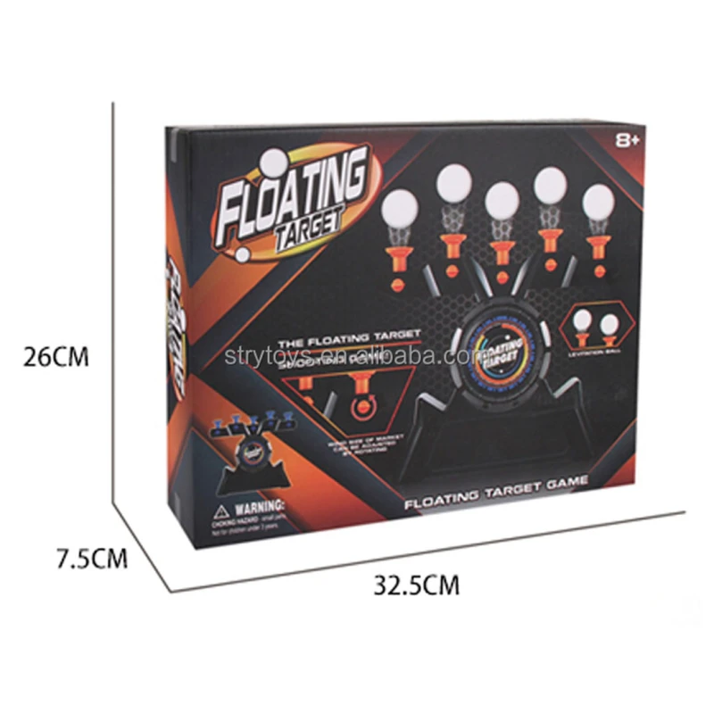 Floating Target Shooting Game with 1 Foam Blaster gun, 10 foam Bullets, and 10 Styrofoam Balls