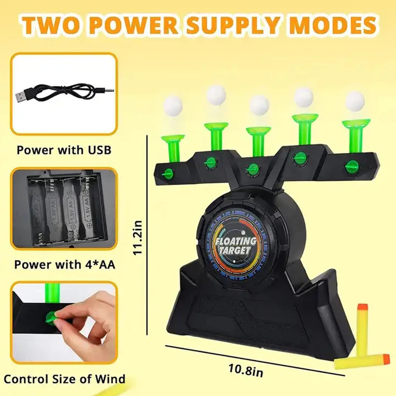 Floating Target Shooting Game with 1 Foam Blaster gun, 10 foam Bullets ...