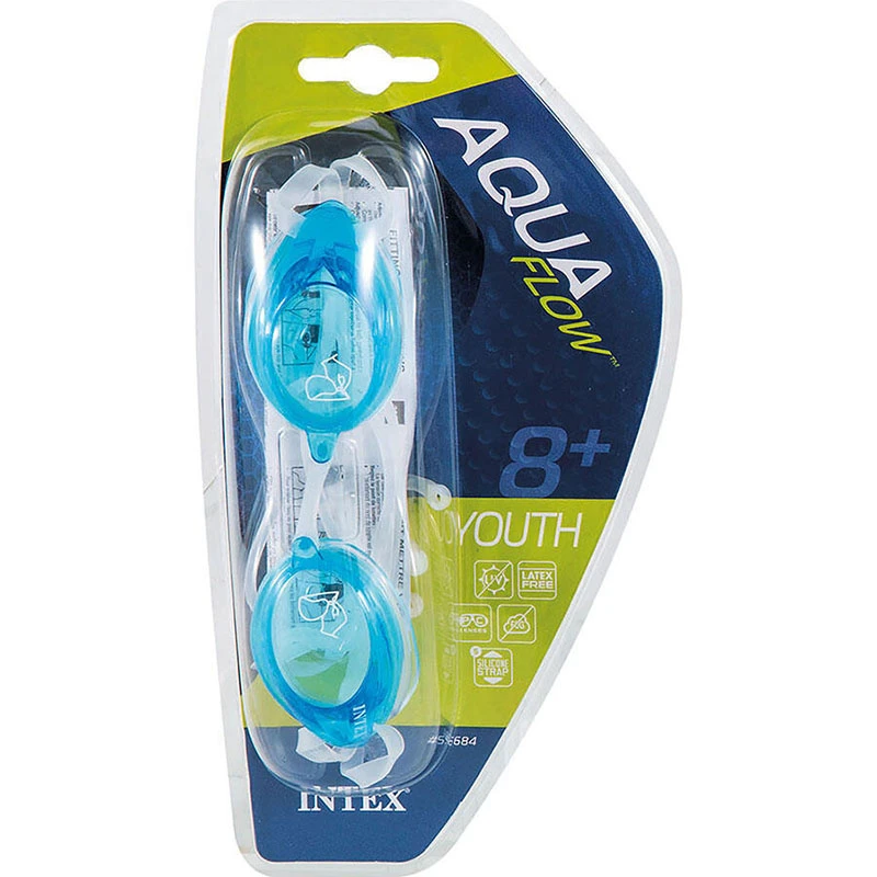 INTEX Relay Racing Goggles – Anti-Fog Swimming Goggles with UV Protection – Assorted Colors – Suitable for Ages 8+