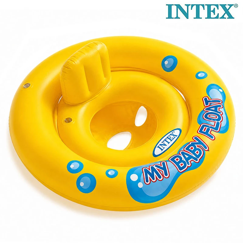 INTEX My Baby Float Inflatable Swim Ring 67 cm – Baby Swimming Seat with Dual Air Chambers – Ages 1–2