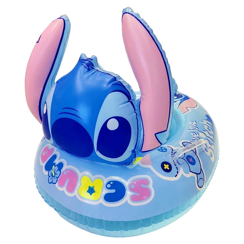 Stitch Baby Swimming Tube with Handles – Kids Inflatable Pool Float Ring for Ages 1–4 Years