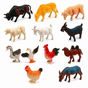 Kids’ Farm Animal Figurine Set, 12 Large Realistic Farm Animal Figures Made of High-Quality Rubber, Approx. 11 × 8 cm, Ages 2+