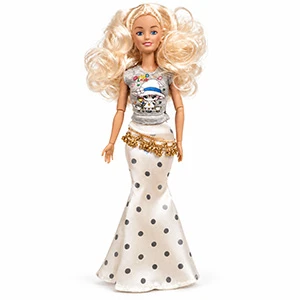 Kids’ Fashion Doll with Movable Joints, High Quality, 30 cm Tall, Doll Top Color & Design May Vary Depending on Stock Availability, Ages 3+ – Model (4)
