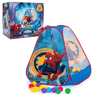 Marvel Spider Man Kids’ Play Tent with 100 Colorful Balls, Foldable, Easy to Set Up and Carry, 84 × 85 × 94 cm, Ages 1+