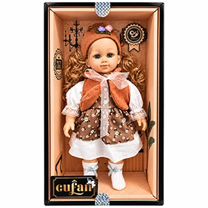 Cufan Pretty Girl Realistic Doll for Kids with Music, Light Fragrance, Winter Outfit, Soft Body & Long Hair, 38 cm Tall, Ages 3+ – Model 1699