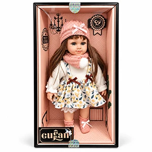 Cufan Pretty Girl Realistic Doll for Kids with Music, Light Fragrance, Winter Outfit, Soft Body & Long Hair, 38 cm Tall, Ages 3+ – Model 1799