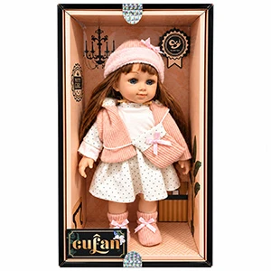 Cufan Pretty Girl Realistic Doll for Kids with Music, Light Fragrance, Winter Outfit, Soft Body & Long Hair, 38 cm Tall, Ages 3+ – Model 9918A