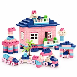 Educational Building Blocks Set for Kids, 280 Pieces in Morandi Colors, for Building Houses, Cars, Trains & Various Shapes, Ages 3+