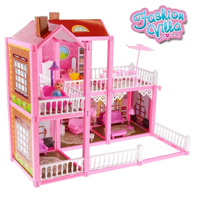 Fashion Villa Beauty Play Set -Dollhouse 141 Pcs (961)
