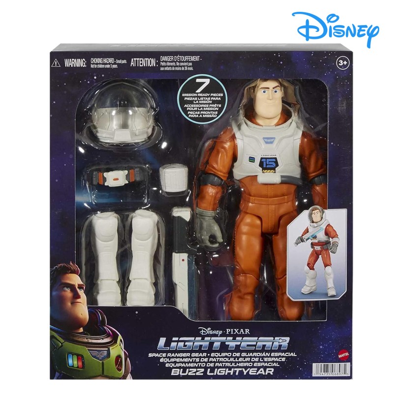 Disney Pixar Buzz Lightyear  Pilot Space Ranger Figure with Uniform and Accessories (HHK11)