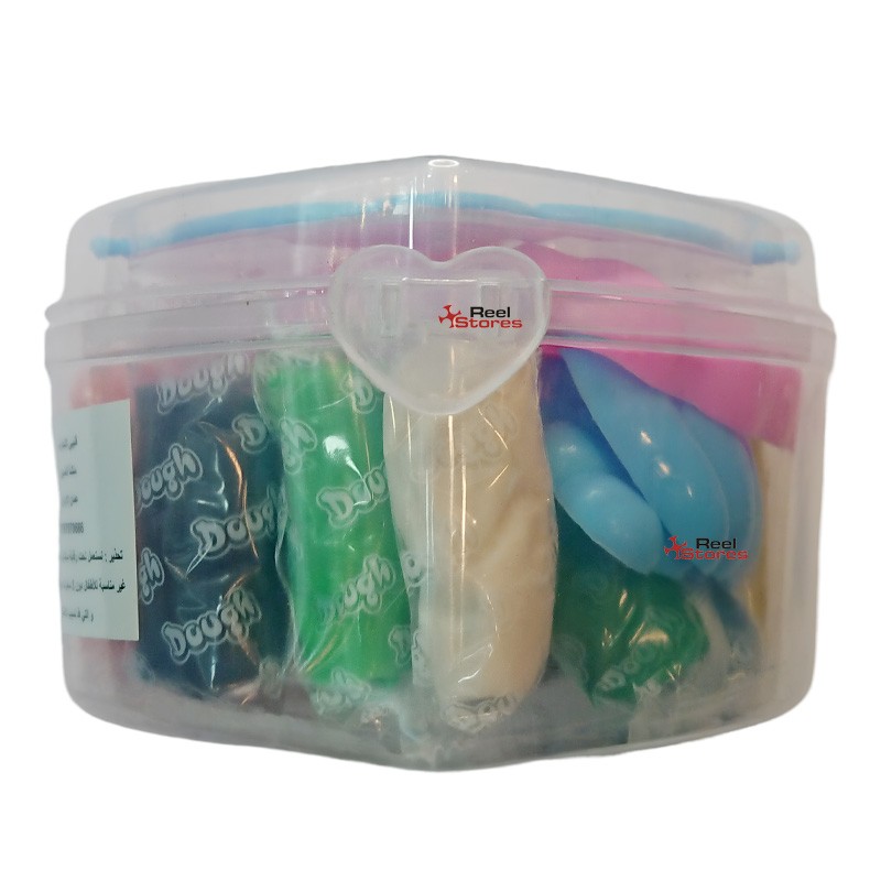 Multi-Color Play Dough - 1 Bucket 14 Pcs Of Play Dough 5 Molds (2123)