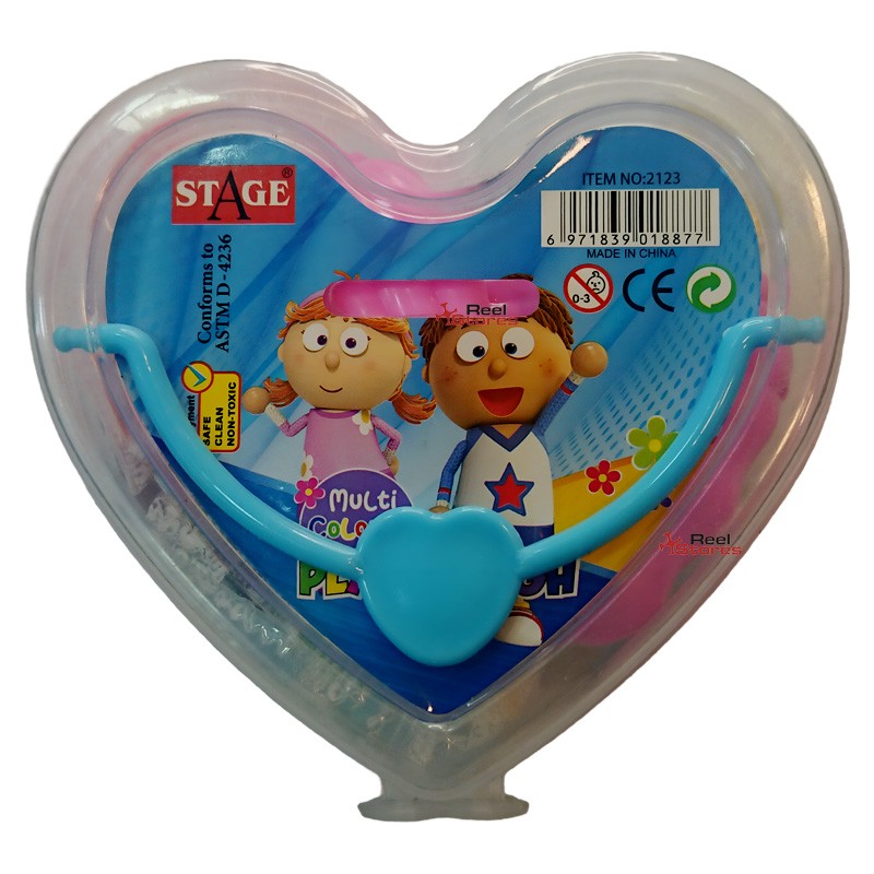 Multi-Color Play Dough - 1 Bucket 14 Pcs Of Play Dough 5 Molds (2123)