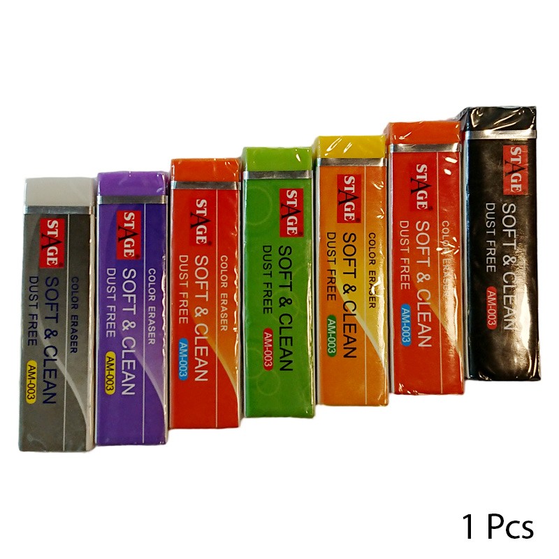 STAGE Colored Eraser Dust Free 6.5 cm 1 Pcs (Am-003)