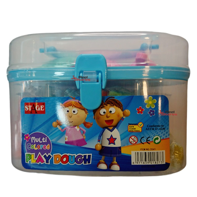 Multi-Color Play Dough - 1 Bucket 24 Pcs Of Play Dough 9 Molds (2041)