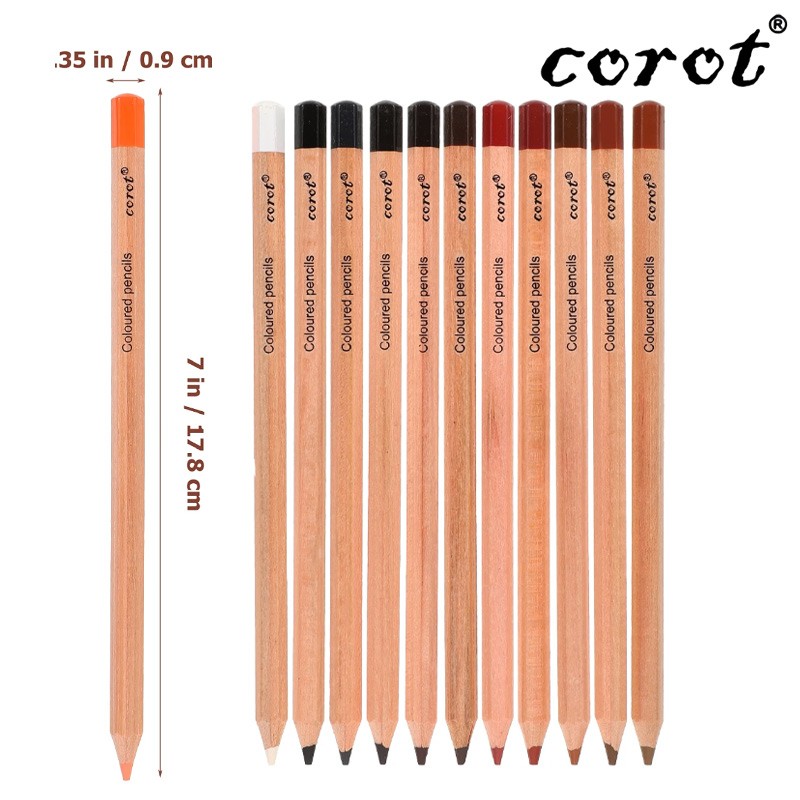 Corot Oily  Pastel Colour Skin Pencils 12 Colour (KLSMTB0007)