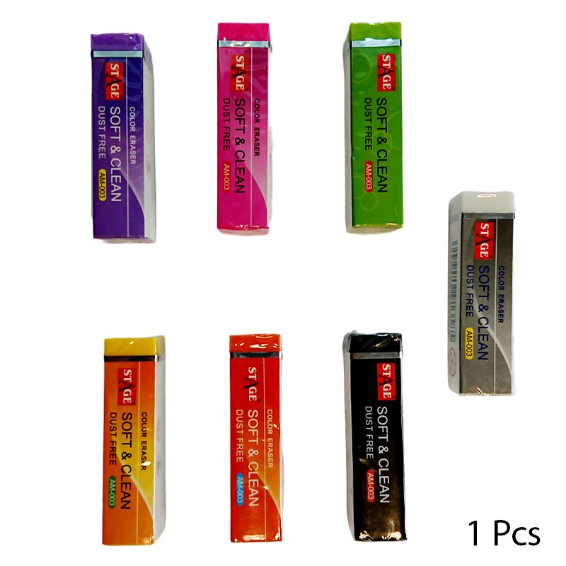 STAGE Colored Eraser Dust Free 6.5 cm 1 Pcs (Am-003)