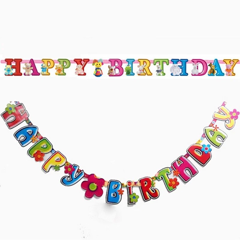 Birthday Banner Made Of Carton Length 3 meter.
