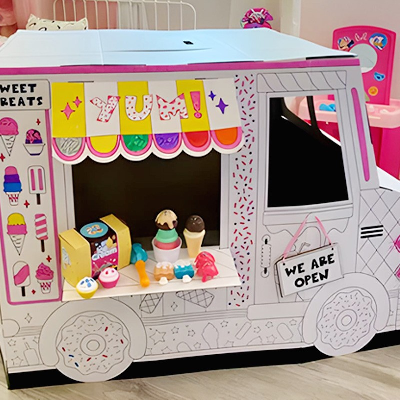 Mondo Llama Color Your Own Ice Cream Truck DIY Art Kit