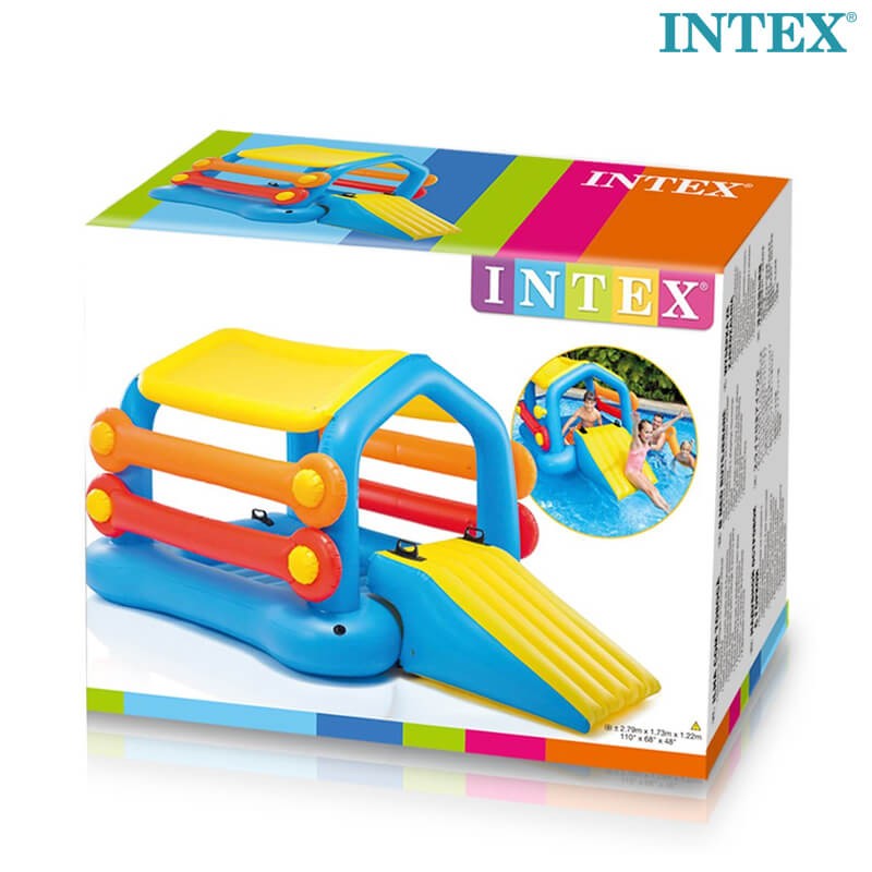 INTEX Inflatable Island With Slide And Noodles For Swimming Pools Or Gardens (58294)