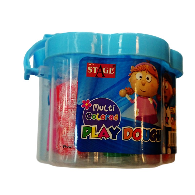 Multi-Color Play Dough - 1 Bucket 14 Pcs Of Play Dough 3 Molds (2266)