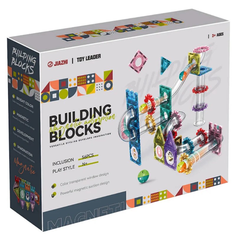 Magnetic Pipe Building Blocks 56 pieces