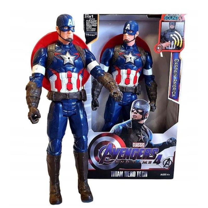 Avengers End Game Action Figures Captain America With  light & Sound 30 cm
