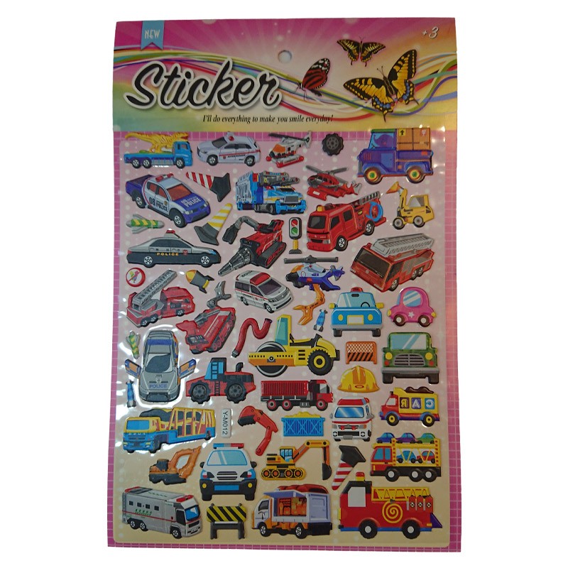 Vehicles 3D Stickers