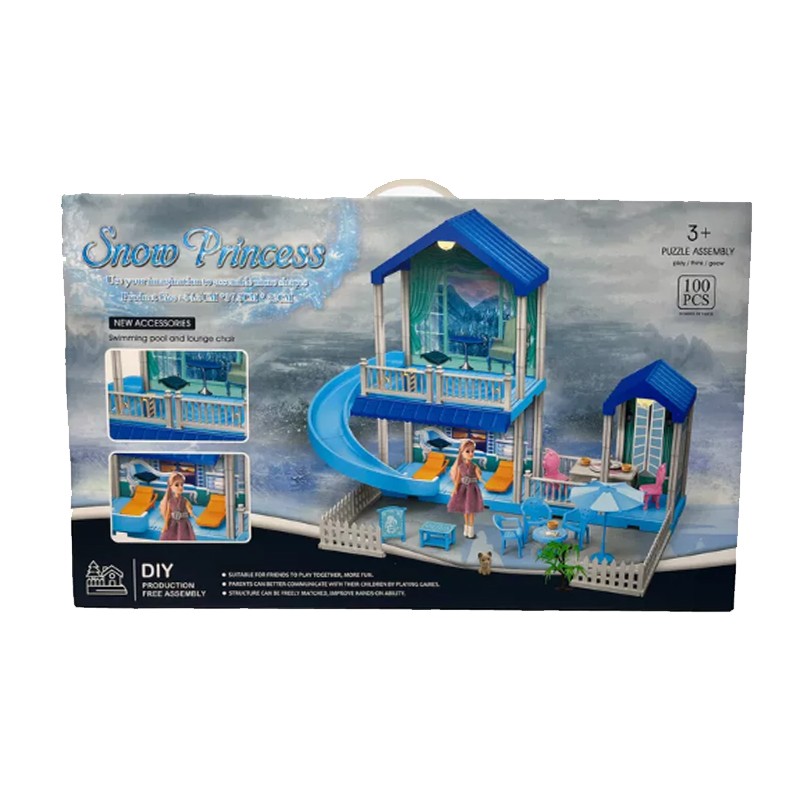 Snow Princess House -Dollhouse 115Pcs (556-7A)