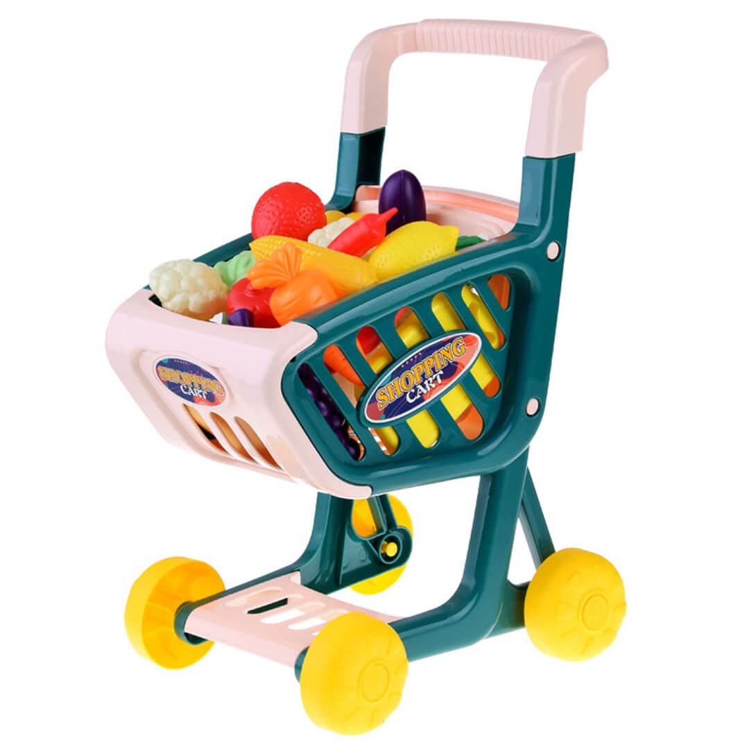 Supermarket Shopping Cart With Vegetables & Fruits (211)
