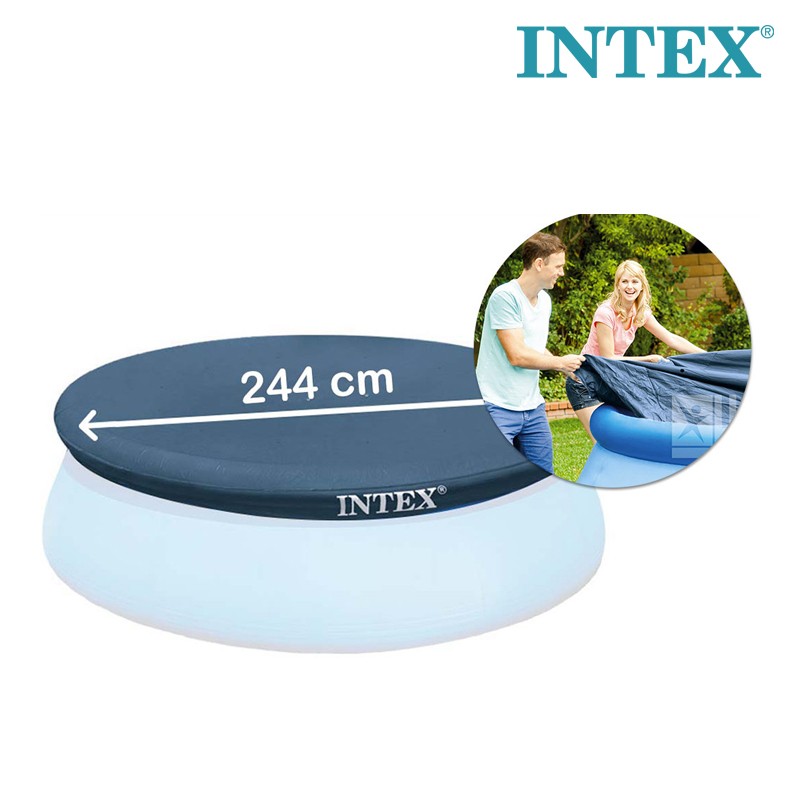 INTEX Round Pool Cover 2.21 m Fit For Inflatable Frame Pool 2.44m (28020)