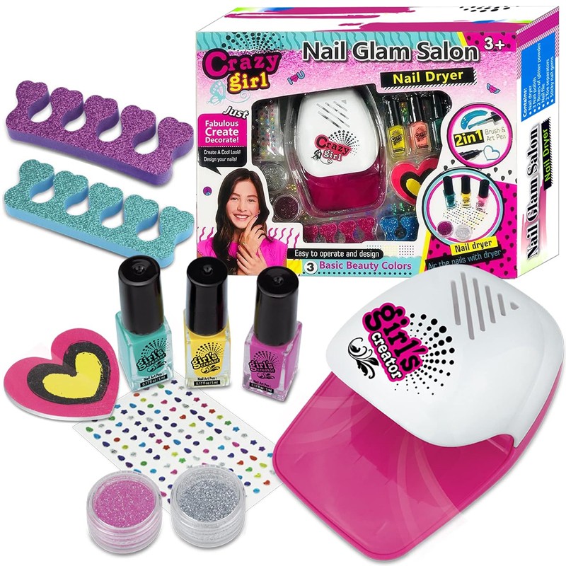 Crazy Girl Nail Glam Salon With Nail Dryer (18284A)