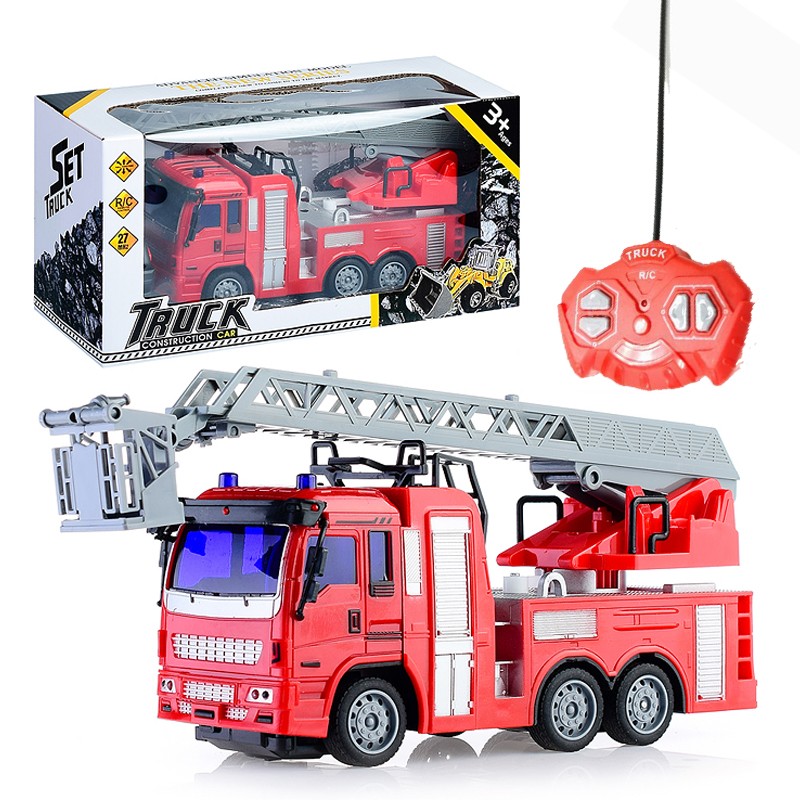 Remote Control Fire City Rescue Vehicle Ladder Car  (QH833A-3)