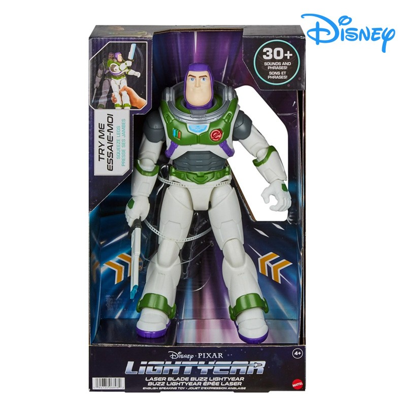 Disney and Pixar Lightyear Laser Blade Buzz Action Figure, Toy with Motion, Light & Sound, 29 cm (HHJ6)